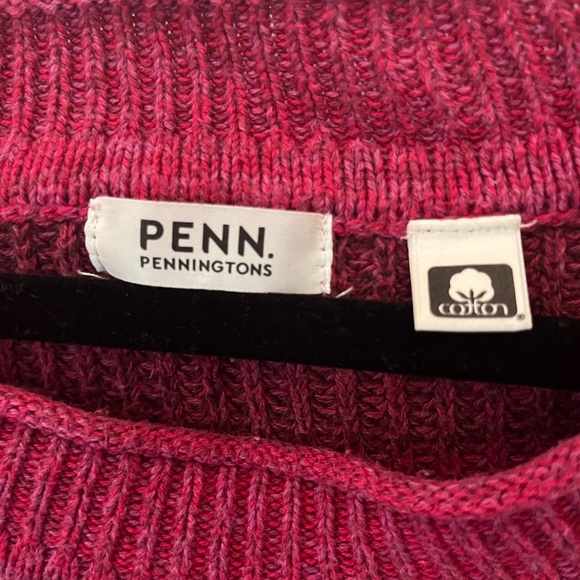 VGUC 2X Penningtons Layered Pink Knitted Sweater - Picture 10 of 11
